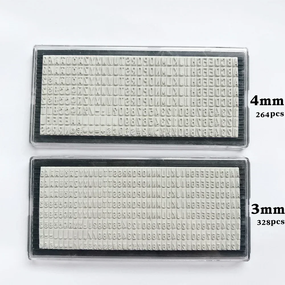 Rubber Date Stamp - 3mm/4mm/6,4mm DIY Personalisierte Stempel Digitale Buchstaben