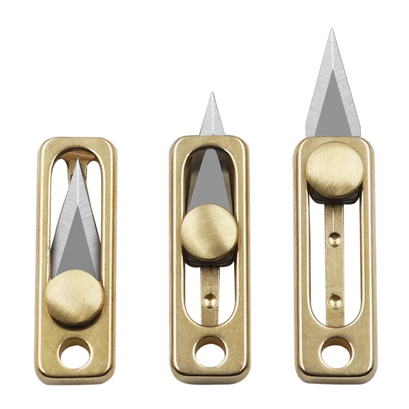 Letter Opener Brass - Mini-Messerset aus Messing und Edelstahl: Tragbares