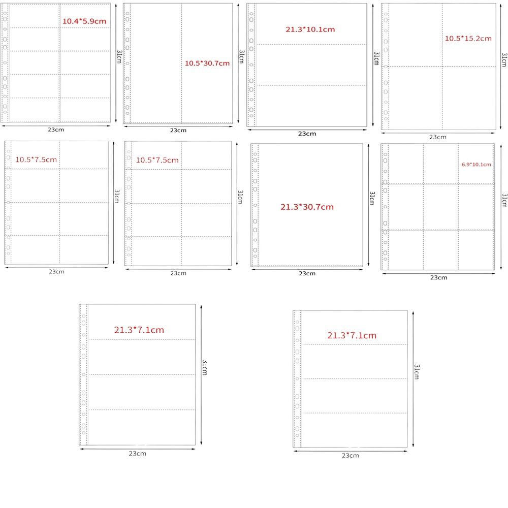 Card Index Box - 10 Stücke A4 Kpop Binder Blätter