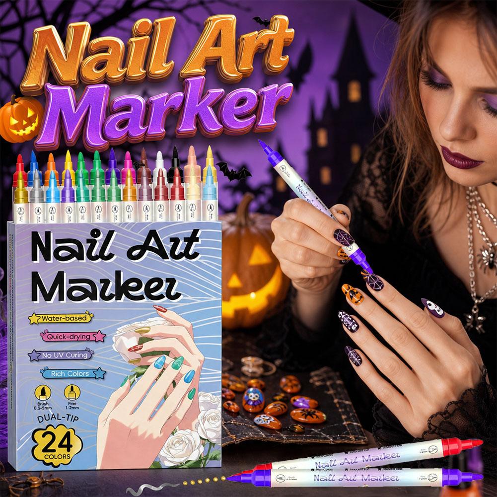Correction Pen Fine - 12/24 Farben Dual-Tip Nail Art Stift