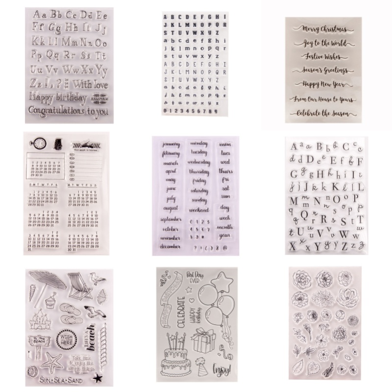 Rubber Date Stamp - Datum, Woche, Monat, Zahl, Symbol, Gummi-Klarstempel