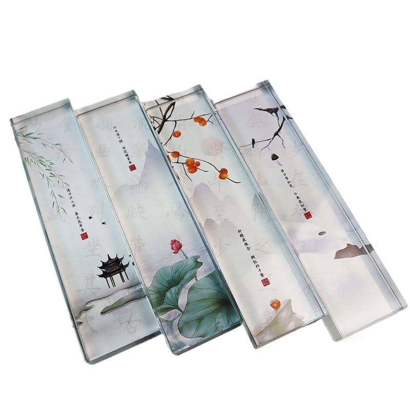 Book Weight Glass - Briefbeschwerer aus Glas, traditionelles Chinesisch –
