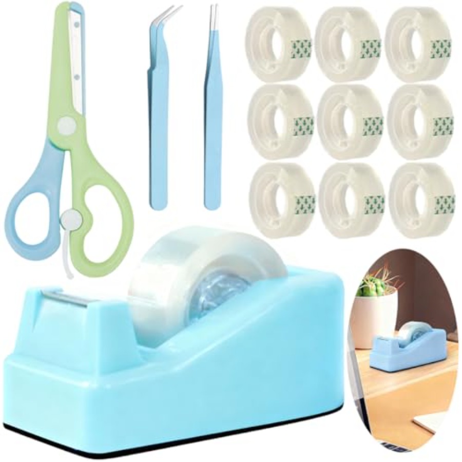 Tape Dispenser Weighted - Desktop-Klebebandspender-Sets mit gewichteter, rutschfester Basis –