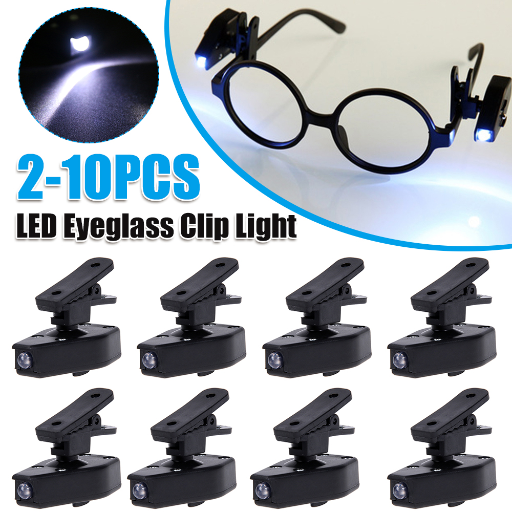 Book Weight Glass - Verstellbare Mini-Leselampe LED Glas Universal Brillenclip-Lampe