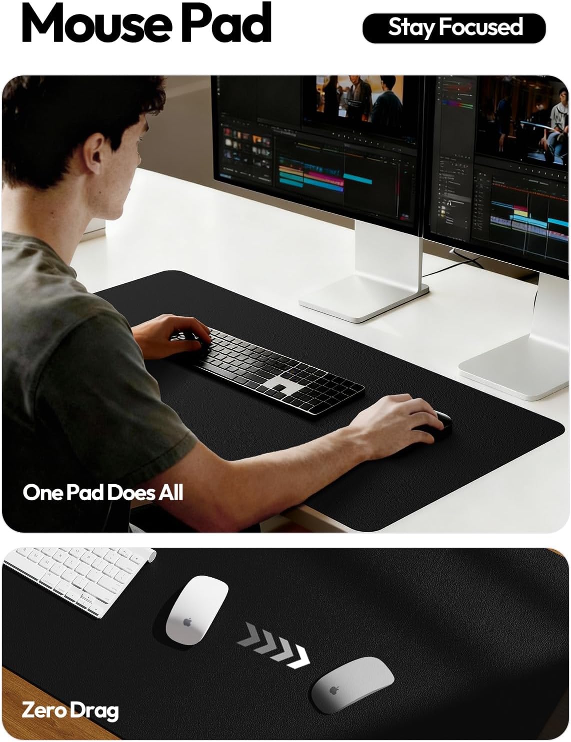 Große PU-Leder Schreibtischunt – Leather Desk Pad Bewertung und Preis