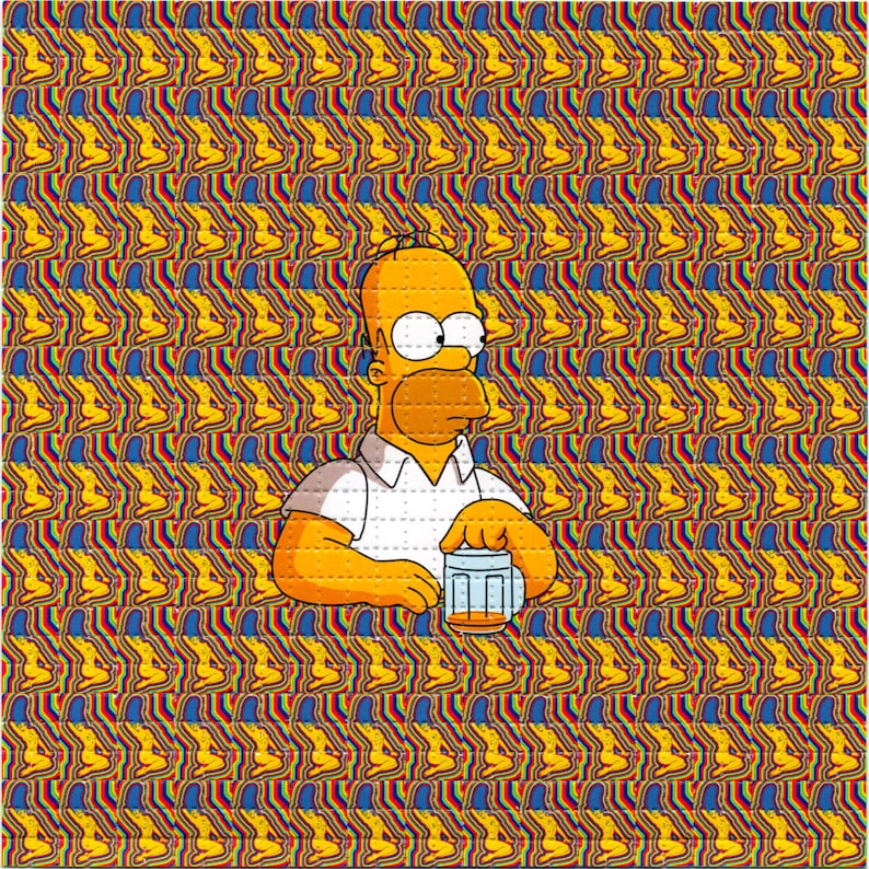 Naked Marge Psychedelic LSD/Ac – Ink Blotter Paper Bewertung und Preis