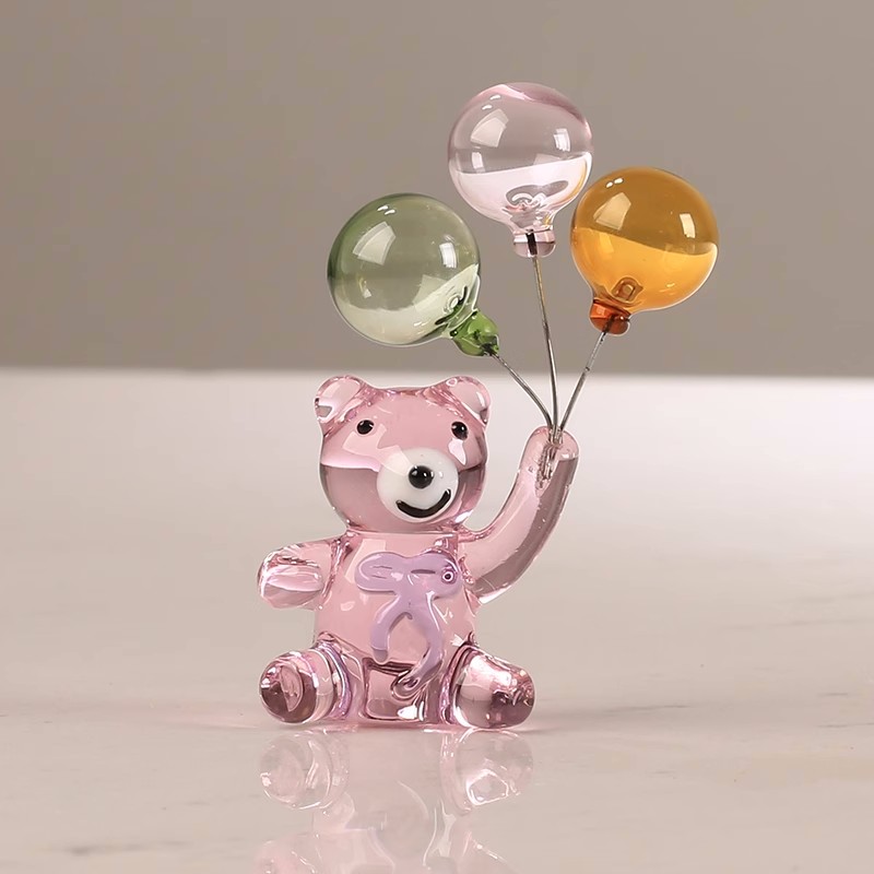 Kristall bär Figur mit drei Ba – Paper Weight Crystal Bewertung und Preis