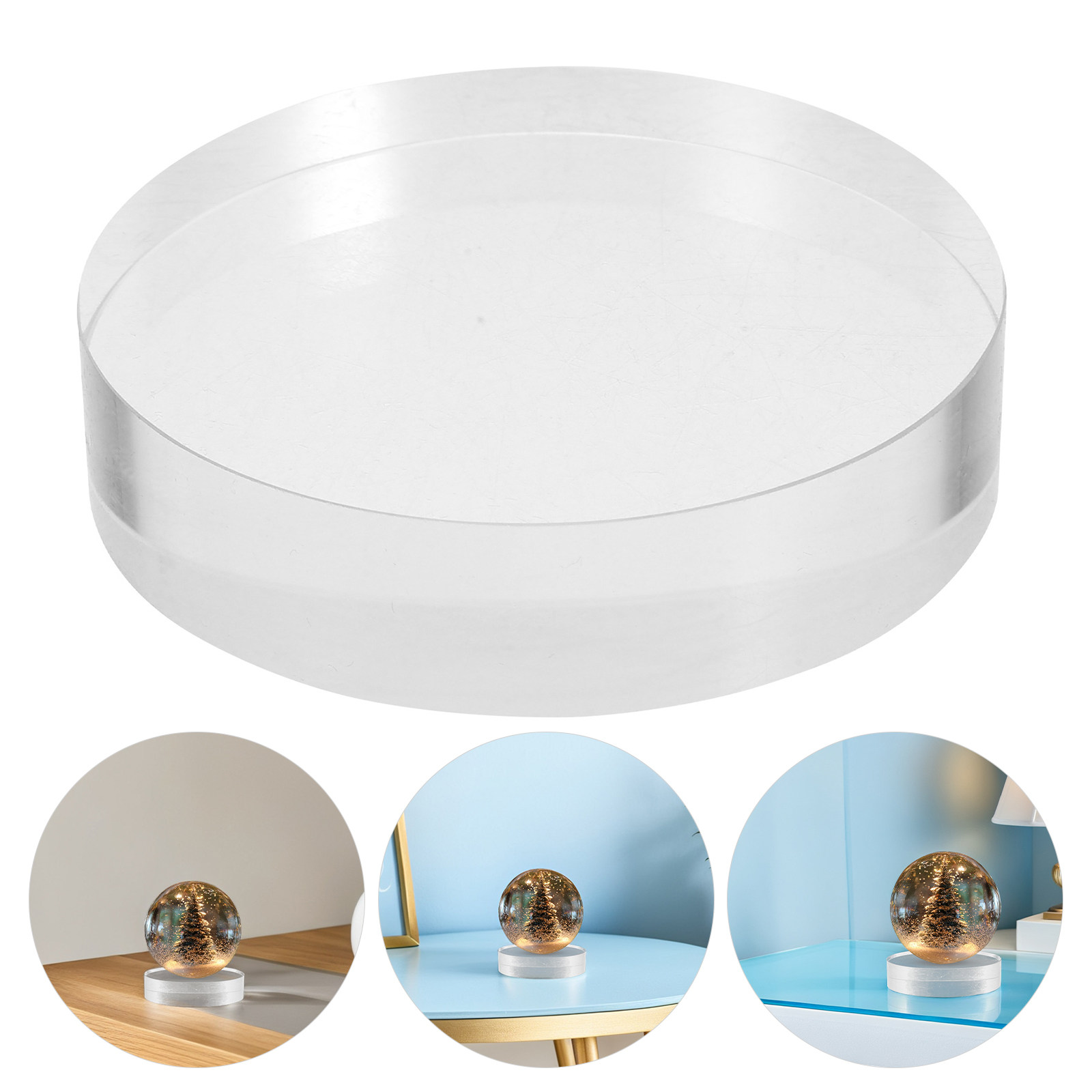 2 Stück Transparente Runde Gla – Book Weight Glass Bewertung und Preis